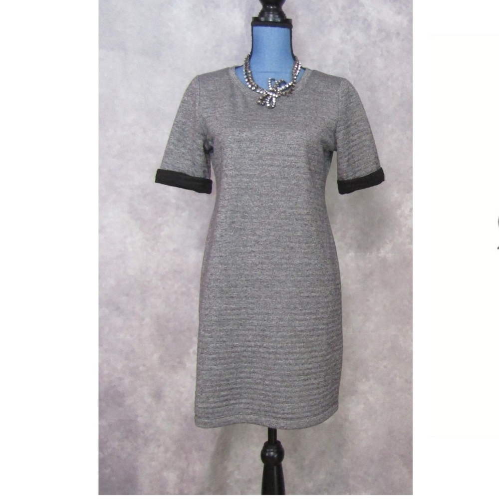 Lou & Grey Gray w/ Black Knit Dress Size S